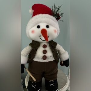 Snowman skiing 16" tall